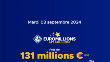 Résultat Euromillions (FDJ) : le tirage de ce mardi 3 septembre 2024, 131 millions d'euros en jeu