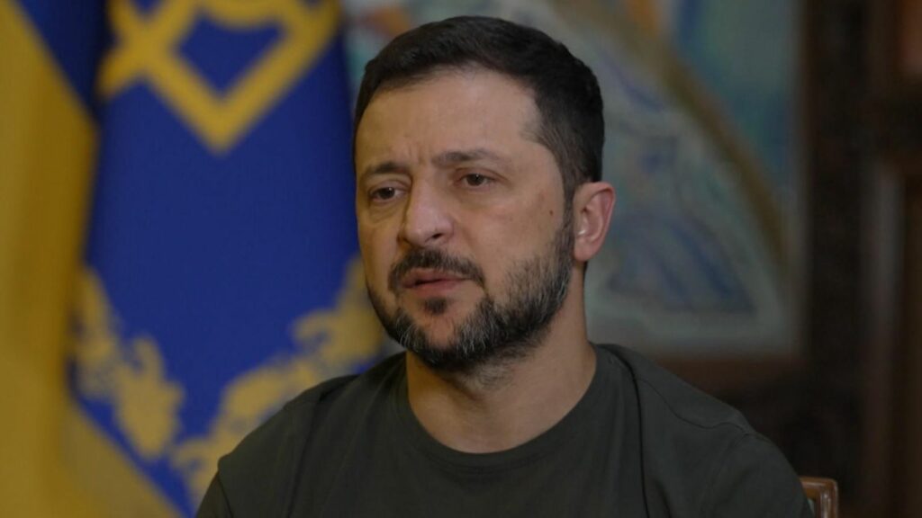 The Ukrainian leader speaking to NBC News