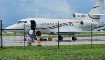 Un avion du président vénézuélien Nicolas Maduro saisi par les autorités américaines, à Fort Lauderdale, en Floride, le 2 septembre 2024