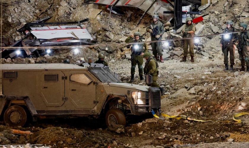 Israeli soldiers amid their ongoing West Bank raid as international pressures grows. Pic: Reuters