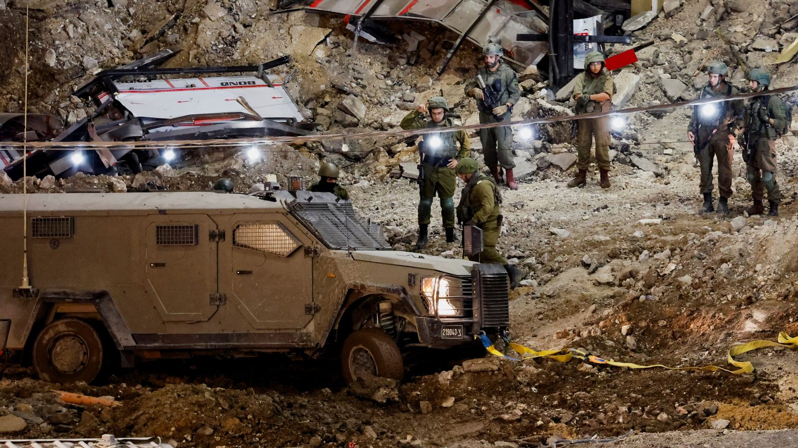 Israeli soldiers amid their ongoing West Bank raid as international pressures grows. Pic: Reuters