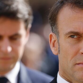 Emmanuel Macron avec le premier ministre, Gabriel Attal, à Paris, le 20 mars 2024