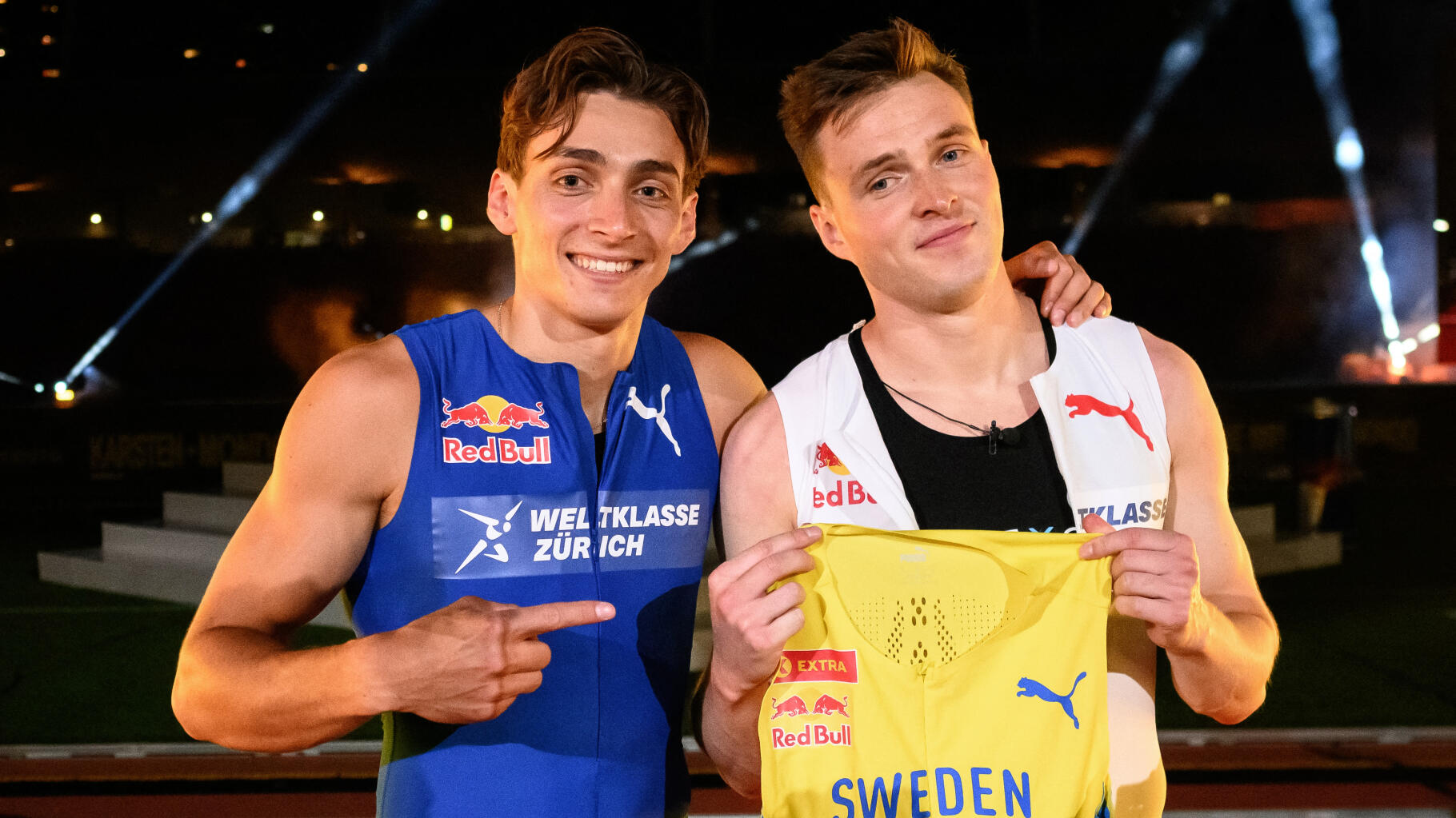 JO de Paris : Mondo Duplantis bat Karsten Warholm sur 100m et remporte leur défi