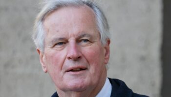 Le nouveau Premier ministre Michel Barnier lors de la cérémonie d'hommage national à Jacques Delors, à Paris le 5 janvier 2024.