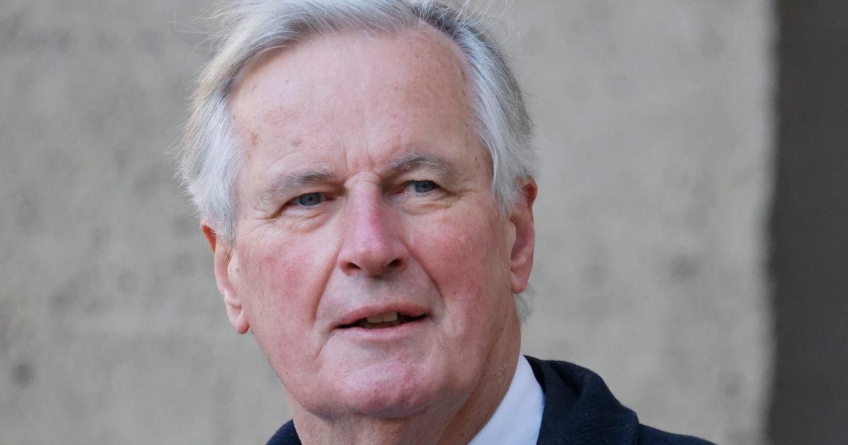 Le nouveau Premier ministre Michel Barnier lors de la cérémonie d'hommage national à Jacques Delors, à Paris le 5 janvier 2024.