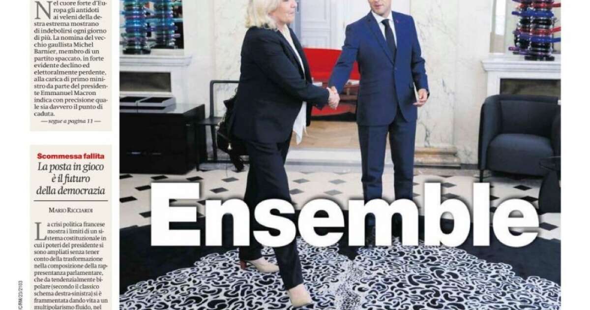 Barnier à Matignon : Macron et Le Pen “ensemble”