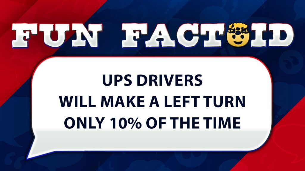 Fun Facts: Why UPS trucks almost never make left turns