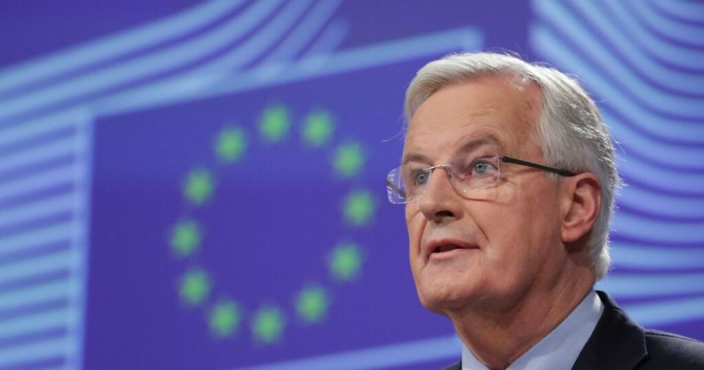 L'ancien négociateur pour le Brexit Michel Barnier (LR) à Bruxelles, le 28 février 2018