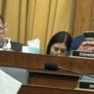 Dem Rep. Nadler pictured with head down, eyes closed during testimony from mothers of migrant crime victims