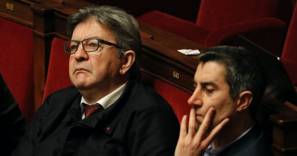 Jean-Luc Mélenchon et François Ruffin à l'Assemblée nationale, le 28 janvier 2020