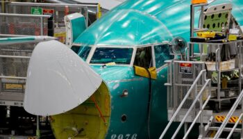 Un Boeing 737 MAX dans l'usine d'assemblage de Renton (Etat de Washington), le 25 juin 2024