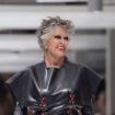 Dame Prue Leith stuns in skintight black latex on London Fashion Week catwalk