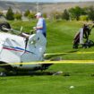 Colorado plane crashes on golf course, dramatic photos show