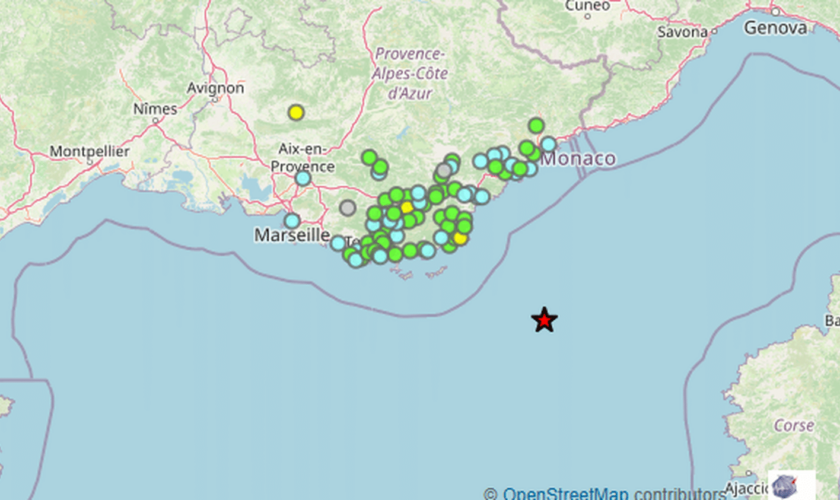 Un séisme de magnitude 4,3 ressenti sur la Côte d'Azur