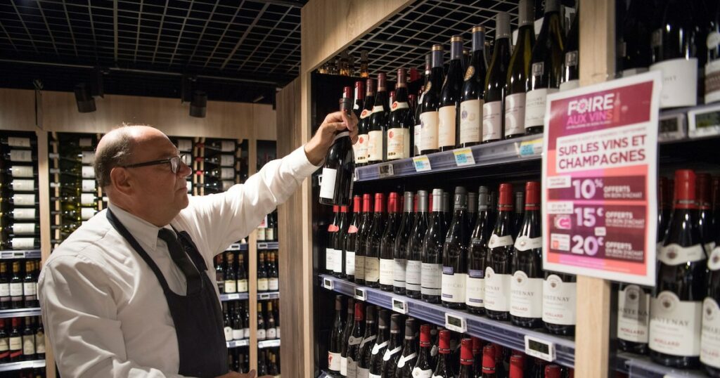 Une foire au vins dans un supermarché de Paris, le 3 septembre 2018