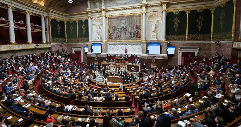 L'hémicycle de l'Assemblée nationale le 18 juillet 2024 à Paris