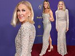 Schitt's Creek star Catherine O'Hara, 70, gives Jennifer Aniston, 55, a run for her money with Hollywood style overhaul as the actresses dazzle in similar encrusted gowns at the 2024 Emmy Awards