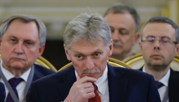 Le porte-parole du Kremlin Dmitri Peskov lors d'un meeting de L'Union économique eurasiatique (UEA), le 8 mai 2024 à Moscou