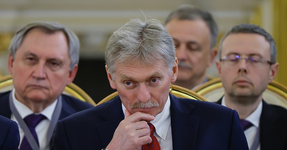 Le porte-parole du Kremlin Dmitri Peskov lors d'un meeting de L'Union économique eurasiatique (UEA), le 8 mai 2024 à Moscou