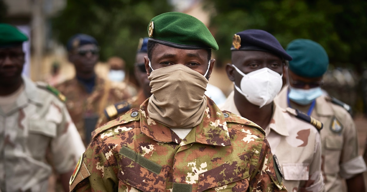 Le colonel Assimi Goïta, chef de la junte au pouvoir au Mali, à Bamako le 18 septembre 2020