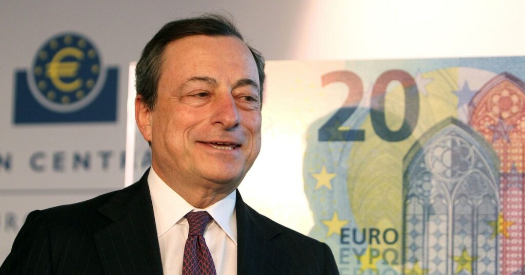 Le président de la BCE Mario Draghi, le 24 février 2015 à Francfort