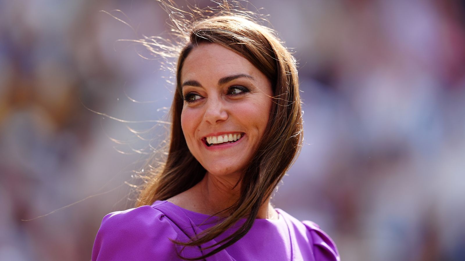 The Princess of Wales during the trophy presentation for the Gentlemen's Singles final on day fourteen of the 2024 Wimbledon Championships at the All England Lawn Tennis and Croquet Club, London. Picture date: Sunday July 14, 2024.