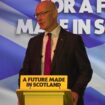 First Minister John Swinney making a speech earlier on Wednesday. Pic: PA video screengrab