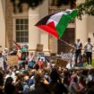 Anti-Israel agitators rock University of North Carolina, vandalize building and remove American flag