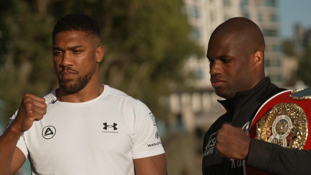 Anthony Joshua and Daniel Dubois before their Wembley Stadium fight