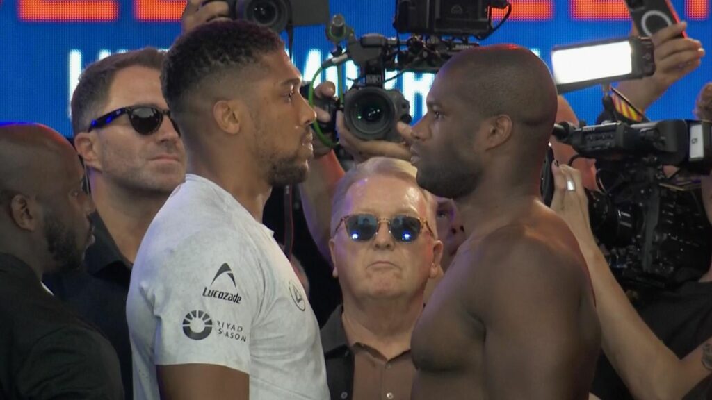 Anthony Joshua and Daniel Dubois face off