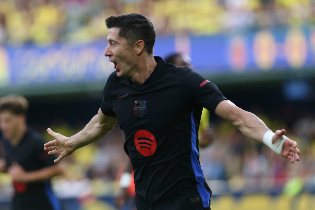 Robert Lewandowski and Raphinha bag braces as Barcelona blow away Villarreal