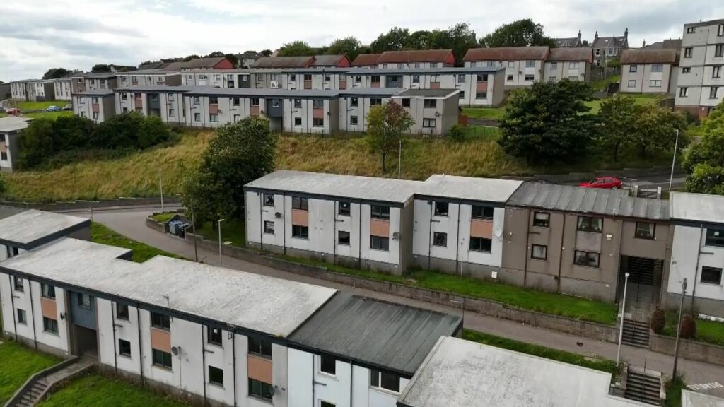 View of houses in Aberdeen