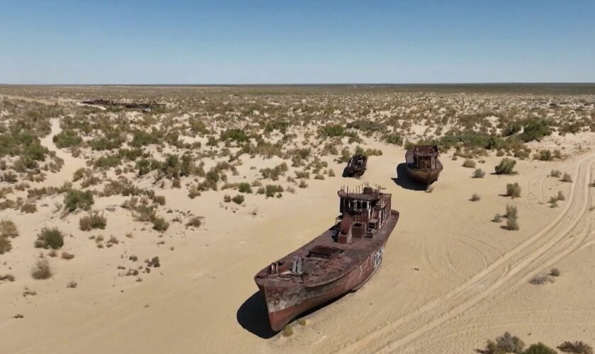 VIDEO. En Ouzbékistan, il ne reste plus que 10% de la mer d'Aral, devenue désertique en 60 ans