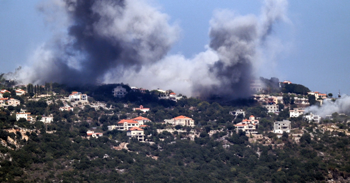 Frappe israélienne sur le village de Sujud, dans le sud du Liban, le 25 septembre 2024