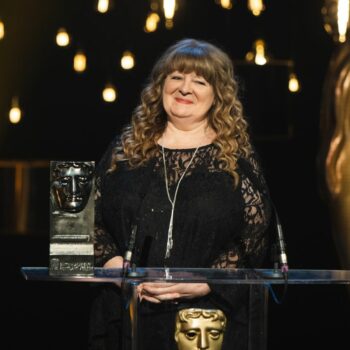 Handout photo issued by Bafta of Janey Godley at the Bafta Scotland awards. Sex Education star Ncuti Gatwar and actress Glenda Jackson are among those to be honoured at a special socially-distanced Bafta Scotland night.