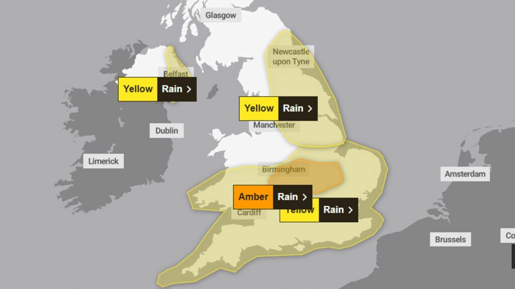 UK weather warnings. Pic: Met Office