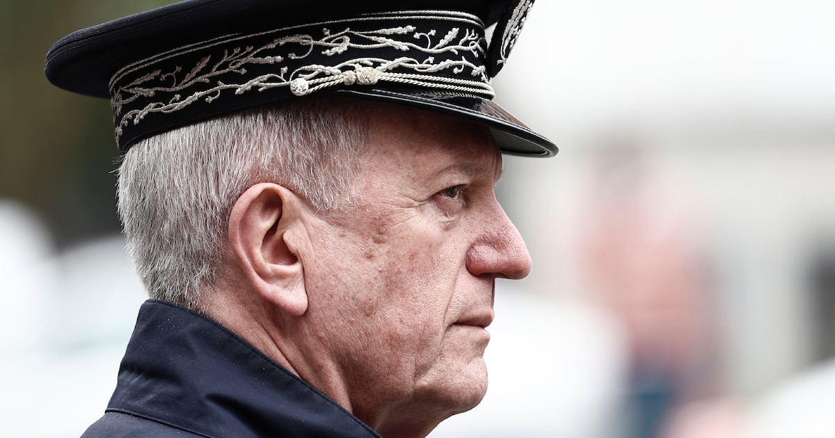 Le directeur général de la police nationale, Frédéric Veaux, le 22 mai 2023 à Roubaix (Nord)