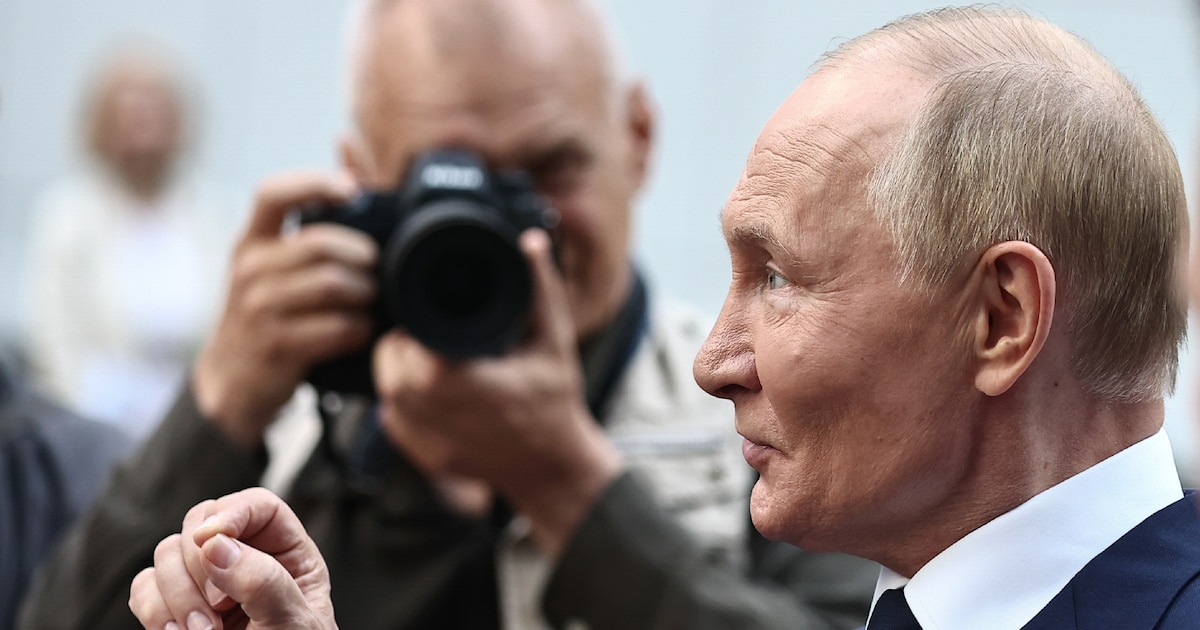 Image réalisée par l'agence russe Sputnik du président Vladimir Poutine, le 21 août 2024, dans la région de Moscou