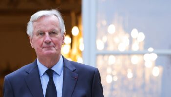 Le Premier minsitre Michel Barnier à l'issue du séminaire gouvernemental à l'hôtel Matignon, le 27 septembre 2024 à Paris