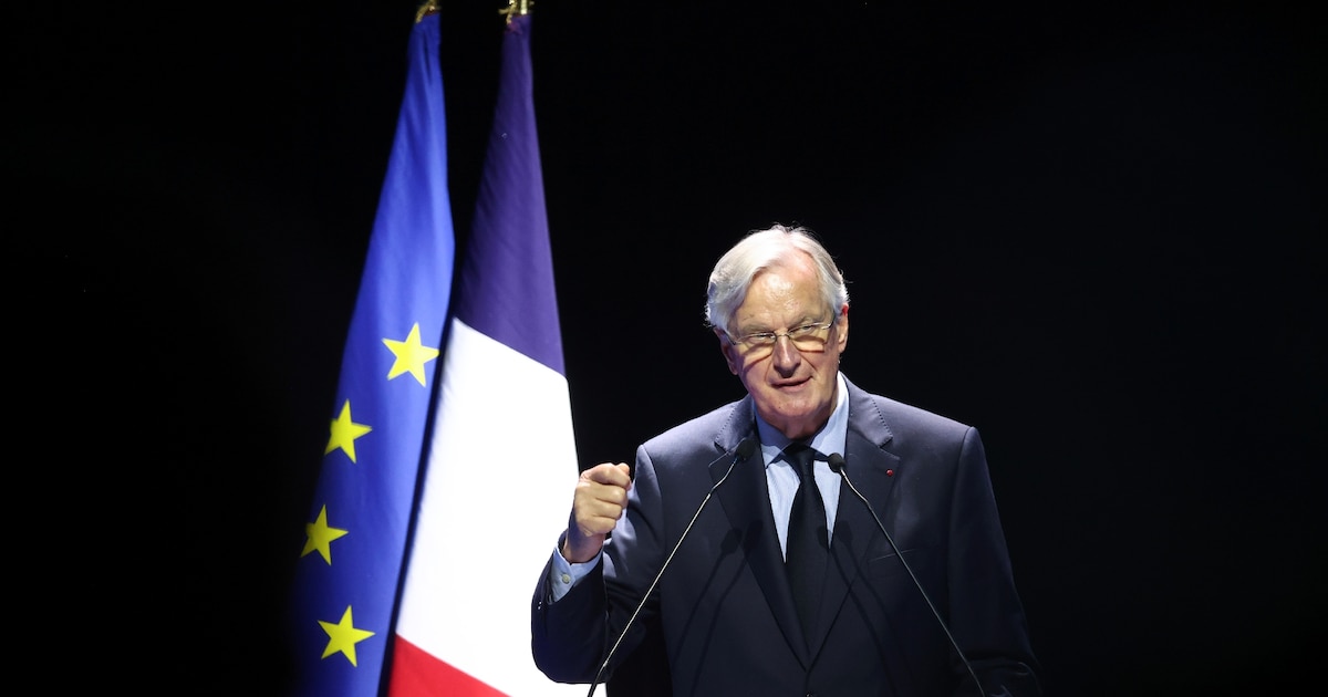 Le Premier ministre Michel Barnier au congrès des sapeurs-pompiers de France le 28 septembre 2024 à Mâcon