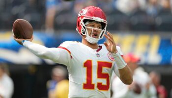 Patrick Mahomes accidentally levels Rashee Rice after interception; Chiefs wide receiver out for game