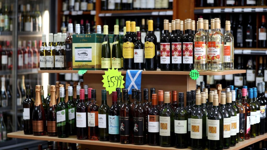 File photo dated 01/05/18 of alcohol for sale in an Edinburgh off-licence. Ministers have been urged to do "much more" to tackle problem drinking as the minimum price of a unit of alcohol rises from 50p to 65p. Scottish Health Action on Alcohol Problems (Shaap) said although minimum unit pricing (MUP) had been a "success", it needed to be uprated annually to prevent "cheaper alcohol that causes the most harm" becoming more affordable over time. Issue date: Monday September 30, 2024.