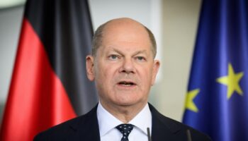 Le chancelier allemand Olaf Scholz, le 8 mai 2024, à Berlin.