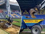 AFC Wimbledon share video update on sinkhole flood damage to Plough Lane pitch as donations pass £100,000 and the club's League Two clash with Accrington Stanley is called off