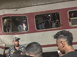 At least three people are killed - including two children - and 40 injured as passenger trains collide in Egypt's Nile Delta