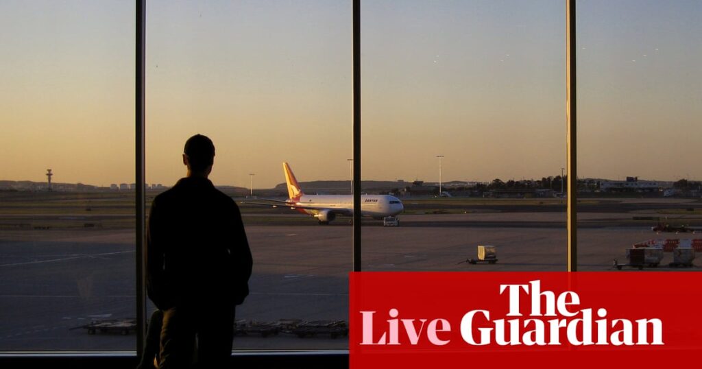 Australia news live: Qantas engineers stage strikes in six major airports; Sydney commuters face first day of train line closure