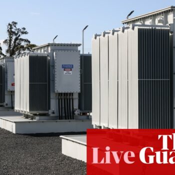 Australia news live: six big batteries announced for grid; Iran summons Australian ambassador over Wear It Purple Day social media posts