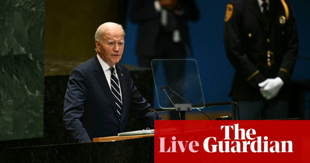 Biden addresses UN leaders for final time as president – live