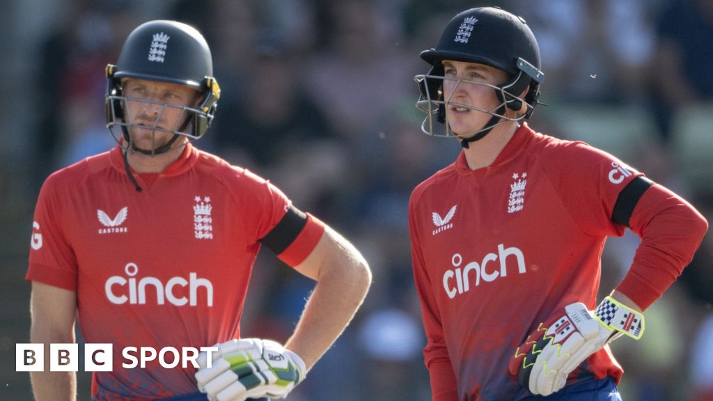 England's Jos Buttler and Harry Brook during a T20 international