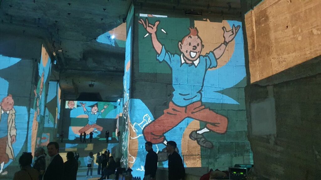 Carrières des lumières : cette fois, c’est Tintin aux Baux-de-Provence